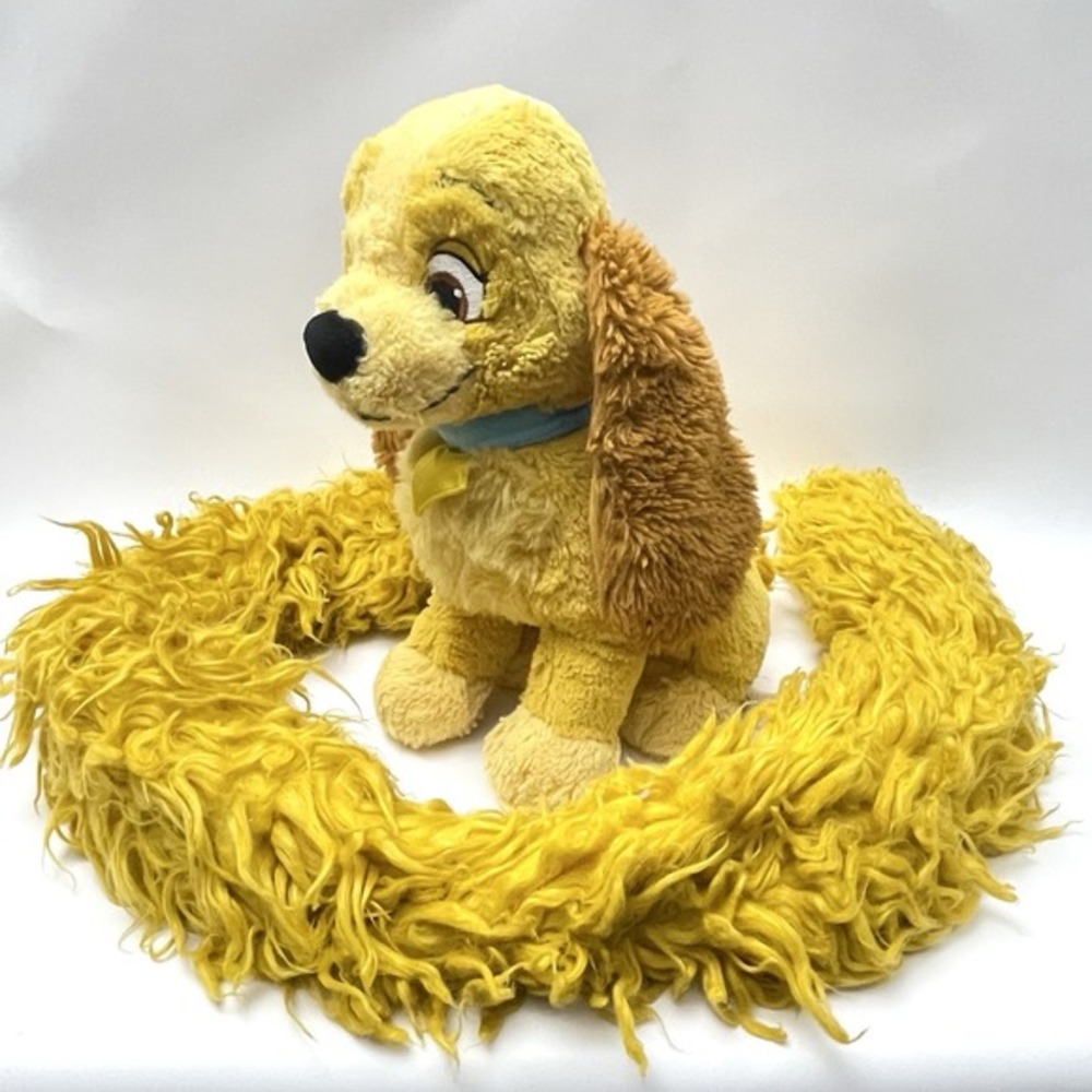 Disney Parks Lady And The Tramp Dog Plush 48" Long Tail Scarf‎ Boa Soft 12" Tall